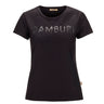T-shirt preta com logótipo BAMBURI em cristais