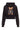 Black Cropped Bulldog Graphic Hoodie — view 1