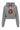 Grey Cropped Hoodie with Bulldog Illustration