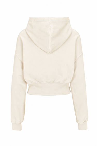 BAMBURI BT0014-039 nude cropped hoodie, back view