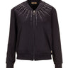 Casaco bomber preto com tachas