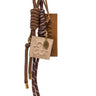 Berloque camel para mala com cordões entrançados