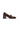 Brown Suede Block-Heel Loafers with Leather Fringe