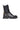 Black Leather Combat Boots with Gold Harness