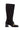 Black Suede Knee-High Boots with Leather Fringe