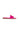 Pink leather slides with Yellow BB Logo