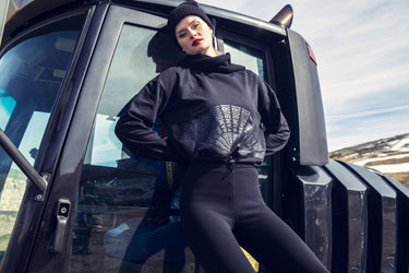 Sweatshirt curta com Glossy Radial BAMBURI estampado