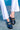 Black Leather Slide-On Loafers with Gold Logo Detail