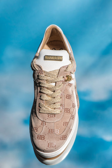 Leather Sneakers with Pattern